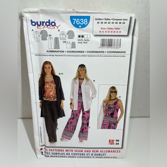Burda  #7638 Women’s Coordinates Pattern - Picture 1 of 4